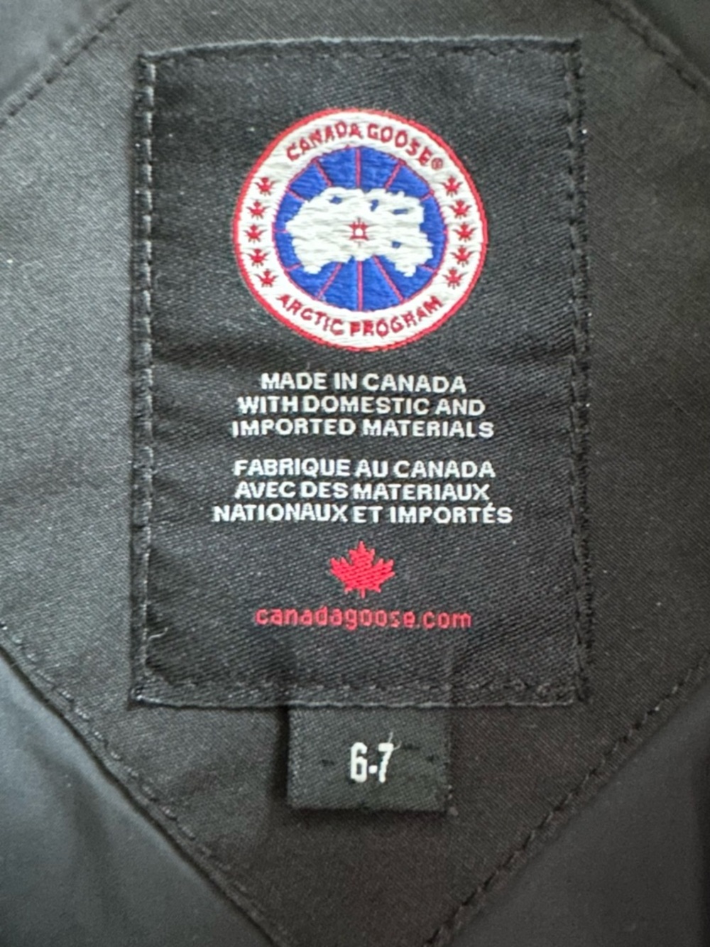 Canada Goose Kids Black Puffer Coat with Reflective Trim - Picture 5 of 14